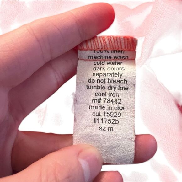 Allen Allen pink 100% linen sleeveless dress. Size medium - Picture 4 of 7